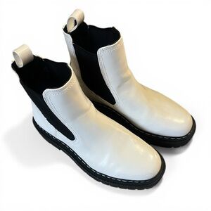 Circus by Sam Edelman White and Black Combat Boots